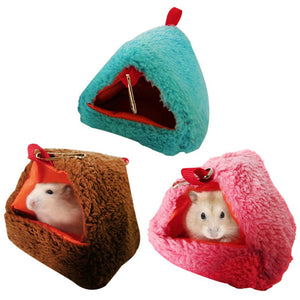 Small Pets Hammock Hamster Parrot Hanging House Squirrel Rat Soft Warm Tunnel Bed For Guinea Pig Hamster Cage Accessories