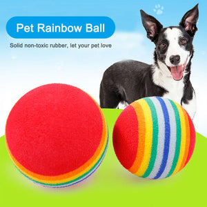 Rainbow Ball Cat Toy Interactive Cat Toys Play Chewing Rattle Scratch EVA Ball Training Pet Supplies HOT