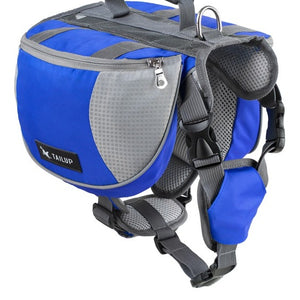 TAILUP Polyester Pet Dog Saddlebags Pack Hound Travel Camping Hiking Backpack Saddle Bag for Small Medium Large Dogs Free Gift