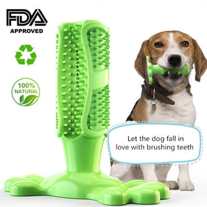 Pet Dog Toothbrush Chew Toy Doggy Brush Stick Soft Rubber Teeth Cleaning Dot Massage Toothpaste for Small dogs Pets Toothbrushes