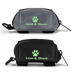 Waste Poop Bags For Pet Dog Cat Travel Pet Dispenser Waste Dog Puppy Pick-Up Bags Poop Bag Holder Hook Pouch