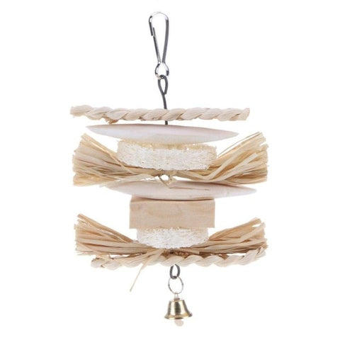 Parrot Toys Pet Bird Bites Climb Chew Toy Hanging Cockatiel Parakeet Climb Chewing Cage With Bell Bird Toys 12 Styles