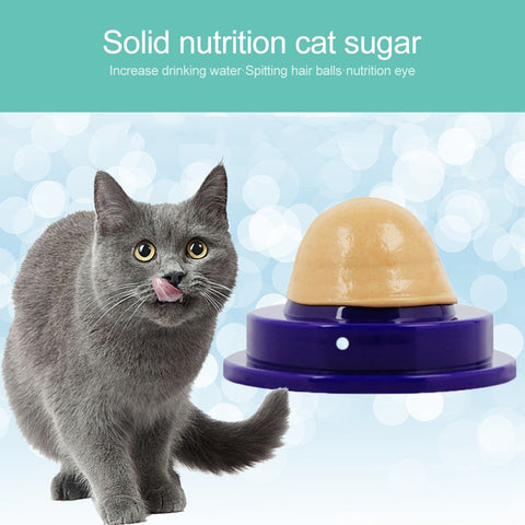 green Base Cat Candy Cat Snacks Catnip Sugar Candy Licking Nutrition Gel Energy Ball Toy for Cats Kittens Increase Drinking