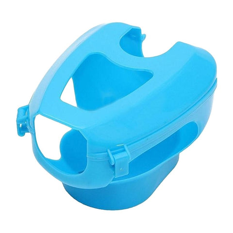 Plastic Pigeon Holder Easy Bird Fixed Frame Rack Medicine Feeder For Injection Feeding Fixed Mount Bird Supplies Blue White