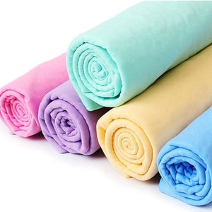 Rapid Water Absorption Pet Dog Cat Bath Towel Soft Cleaning Wipes Magic Hair Dry PVA Multifunction for House Car Pet Towel