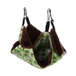 Pet Hammock Double-layer Plush Soft Winter Warm Hanging Nest Sleeping Bed Small Pets Hamster Squirrel Chinchilla House