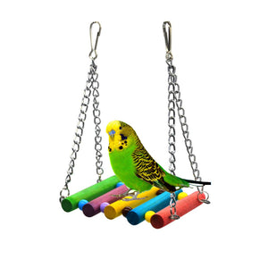 Bird Chew Toy Parrot Parakeet Budgie Cockatiel Cage Hammock Swing Toy Hanging Toy Hamster Gerbil small pet