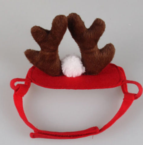 Dogs Cat  Reindeer Headband Cap For Cat Xmas Costume  Hair Decor  Pet Elk Antlers Cute Hats Puppy Deer Horns Caps Headdress