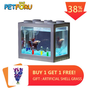 PETFORU Betta fish Fighting Cylinder Rumble Fish Cylinder Mini Aquarium Building block fish tank