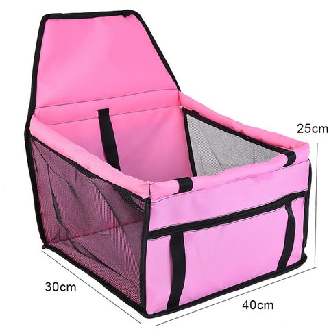 Dog Seat Bag Basket Pet Dog Carrier Pad Pet Products Safe Carry House Folding Cat Puppy Bag Oxford Waterproof Dog Car Seat