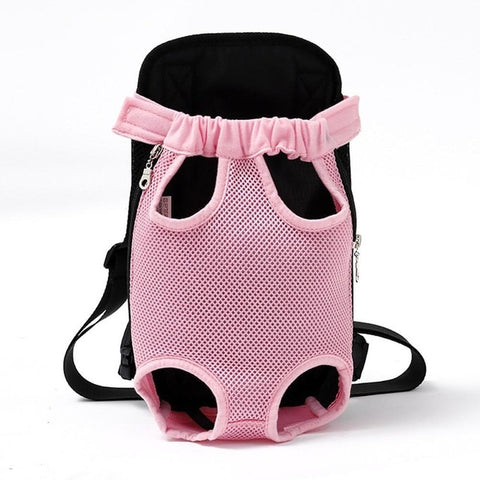 Pet Dog Carrier Dog Front Chest Backpack Mesh Five Holes Outdoor Travel Breathable Shoulder Handle Bags For Small Dog Cats