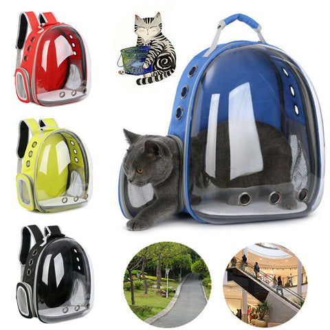 Beautiful Breathable Portable Pet Carrier Bag Outdoor Travel puppy cat bag Transparent Space Pet Backpack Capsule