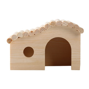 Hamster Small Pet House Hamsters Nest Wooden Nontoxic Small Solid Durable Cute Pet House Cottage Nest For Hamster Pets Mice