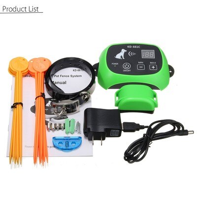 Wireless Remote Dog Fence System KD-661Pet Electronic Fencing Device Waterproof Dog Training Collar Electric Shock 0-100 Levels