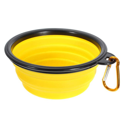 Dog Bowl Travel Collapsible Silicone Pets Bowl Food Water Feeding Foldable Cup Dish for Dogs Cat Drop Shipping 8 Colors