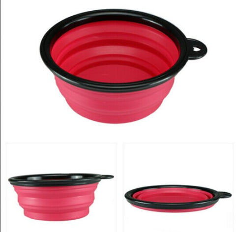 Dog Bowl Travel Collapsible Silicone Pets Bowl Food Water Feeding Foldable Cup Dish for Dogs Cat Drop Shipping 8 Colors