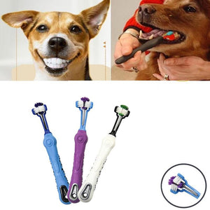 1 Pcs Multi-angle Cleaning Pet Tooth Bad Breath Tartar Teeth Care Tool Dog Toothbrush Brush for Dog Cat Protection Health Supply