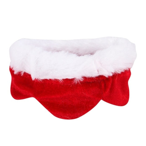 et Cute Christmas Costume Cape Dogs Cats Plush Lace Santa Claus Cloak With Hat Red Adjustable Scarf Bib For Cats