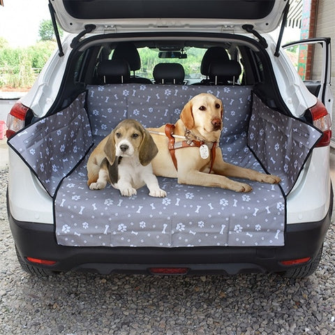 Pet carriers Oxford Fabric Paw pattern Car Pet Seat Cover Dog Car Back Seat Carrier Waterproof Pet Mat Hammock Cushion Protector