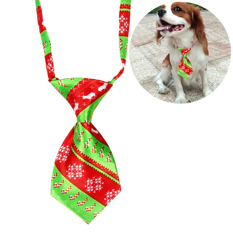 Christmas Neck Tie Adjustable Cute Cartoon Printed Dog Cat Pet Tie Puppy Toy Grooming Bow Tie Necktie Clothes Dropshipping