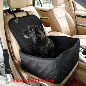 2 in 1 Car Front Pet Car Seat Cover Waterproof Puppy Basket Anti-Silp Pet Car Carrier Dog Cat Car Booster Outdoor Travel