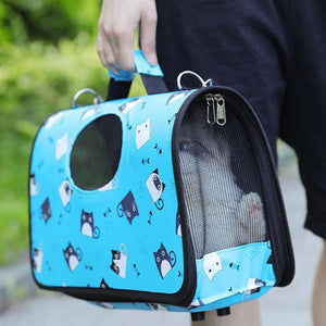 Portable Cartoon Pet Carrier Outdoor Travel Dogs Cats Bag Foldable Shoulder Bags Handbag Dog Basket Carrying Bags Pets Supplies
