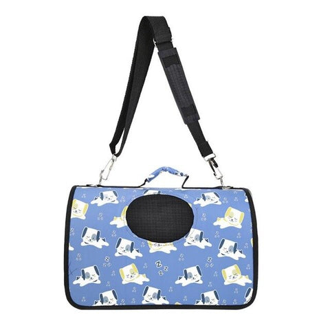 Portable Cartoon Pet Carrier Outdoor Travel Dogs Cats Bag Foldable Shoulder Bags Handbag Dog Basket Carrying Bags Pets Supplies