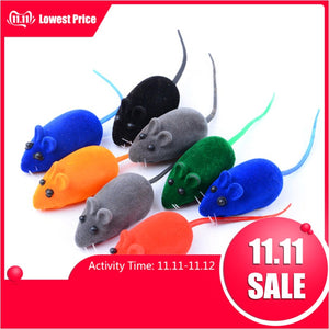 1PCS Rabbit Fur False Mouse Pet Cat Toys Mini Funny Playing Toys For Cats Kitten 13X6X3CM