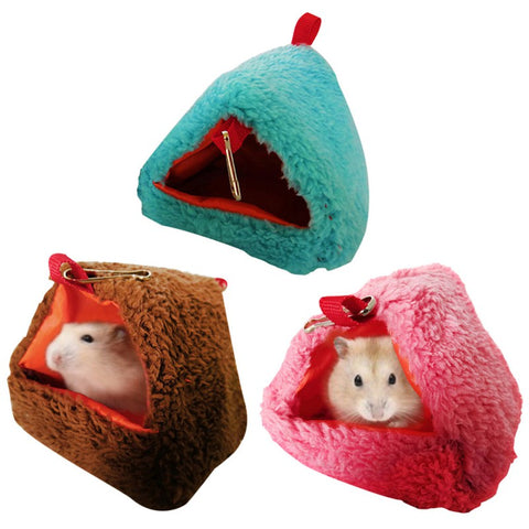 Small Pets Hammock Hamster Parrot Hanging House Squirrel Rat Soft Warm Tunnel Bed For Guinea Pig Hamster Cage Accessories