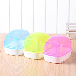 Plastic Cute Small Pet Hamster Bathroom Sauna Bathtub Playing Box