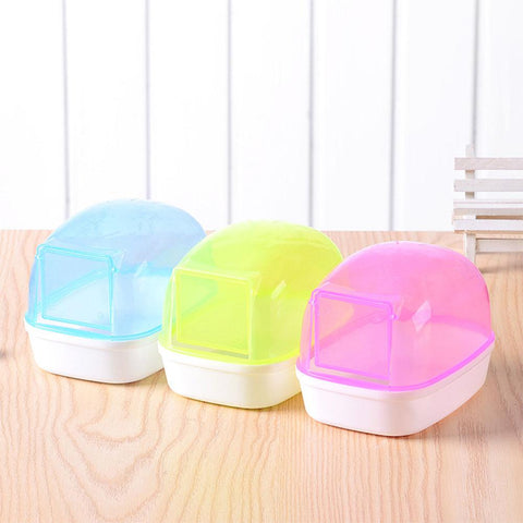 Plastic Cute Small Pet Hamster Bathroom Sauna Bathtub Playing Box