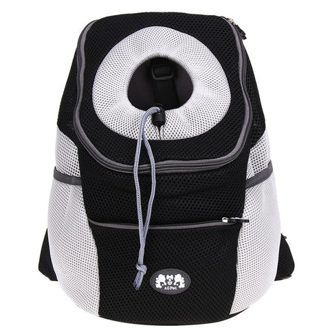Pet Backpack Dog Bags Dog Carrier Pet Dog Oxford Cloth+Mesh Grid Front Bag Portable Travel Bag Mesh Backpack Double Shoulder Bag