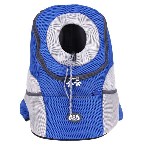 Pet Backpack Dog Bags Dog Carrier Pet Dog Oxford Cloth+Mesh Grid Front Bag Portable Travel Bag Mesh Backpack Double Shoulder Bag