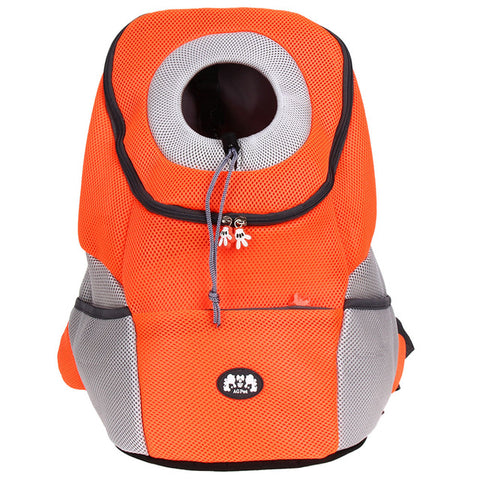 Pet Backpack Dog Bags Dog Carrier Pet Dog Oxford Cloth+Mesh Grid Front Bag Portable Travel Bag Mesh Backpack Double Shoulder Bag