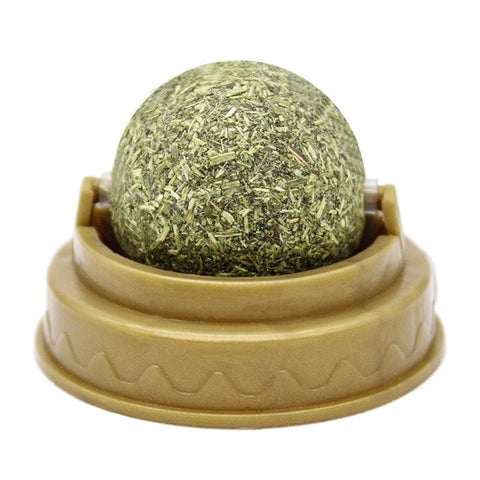 Pet Cat Natural Catnip Treat Ball Favor hang on wall Home Chasing Toys Safe Edible Treating Supplies Can Be Sticky On Wall
