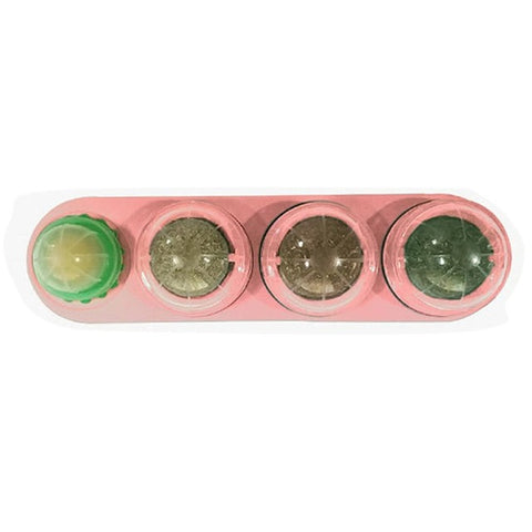 Pet Cat Natural Catnip Treat Ball Favor hang on wall Home Chasing Toys Safe Edible Treating Supplies Can Be Sticky On Wall