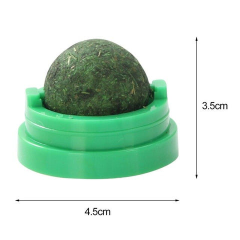 Pet Cat Natural Catnip Treat Ball Favor hang on wall Home Chasing Toys Safe Edible Treating Supplies Can Be Sticky On Wall