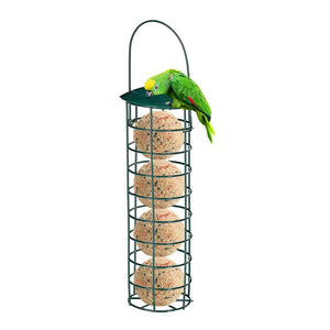 1pc Iron Pet Bird Feeder Home Outdoor Hanging Mesh Feeding Portable Wild Birds Grease Ball Holder Feeder Garden Bird Supplies