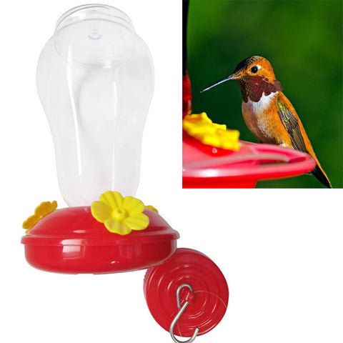 Garden handheld Wide Mouth Waist Hummingbird Feeder Free Nectar Patio Yard Window Bird Gift Configuration iron hook water feeder