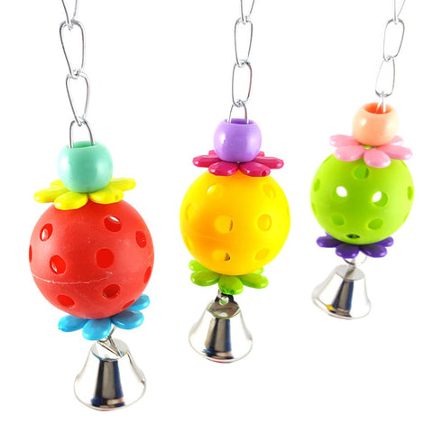 Colorful Parrot Toys Pet Bird Bites Climb Chew Toys Parakeet Budgie Products With Hanging Swing Bell Pet Toy Bird Supplies