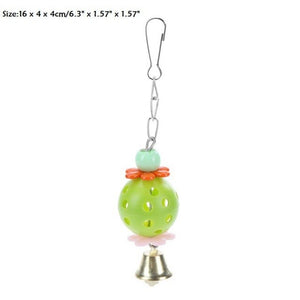 Colorful Parrot Toys Pet Bird Bites Climb Chew Toys Parakeet Budgie Products With Hanging Swing Bell Pet Toy Bird Supplies