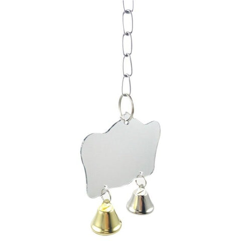Pets Birds Cages Toys Hanging Decor Swing Fun Accessories Mirror Toy Bells Interactive Treat Puzzle Parrot Parakeet Cockatiel