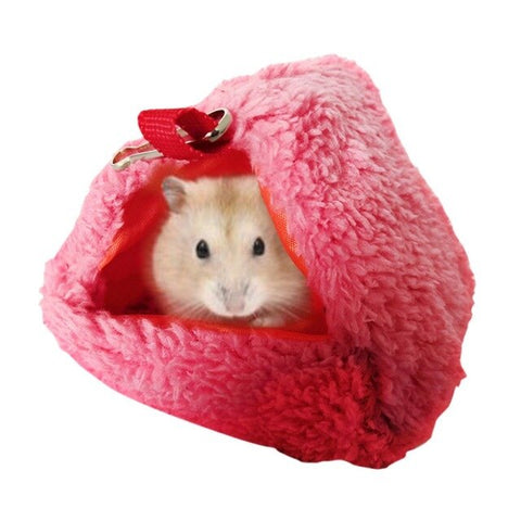 Mini House Small Animal Hammock Triangular Shaped Warm Hanging Nest House For Hamster Parrot