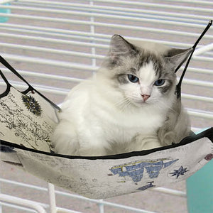 Pet Hammock Lovely Printing Hanging Beds Winter Mat Small Pet Nest Kitten House Sofa Cushion Suppllies