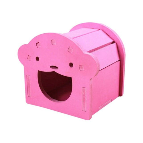 PVC Board Cartoon Hamster House, Pet Small Animal Hideout Exercise Natural Funny Nest Detachable Hut For Summer
