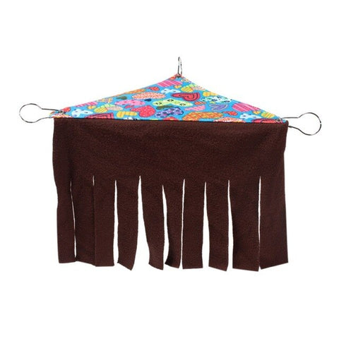 Small Pet Hideout Hideaway Tassels Curtain Corner House For Chinchilla Rabbit Rat Hedgehog Squirrel Small Pet Nest Toy