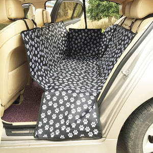 Pet Carriers Oxford Waterproof Dog Car Seat Cover Pet Car Back Seat Dog Carrier Paw Pattern Pet Mat Hammock Cushion Protector