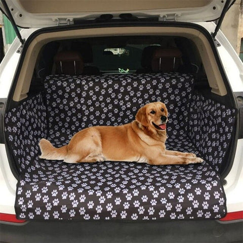 Pet Carriers Oxford Waterproof Dog Car Seat Cover Pet Car Back Seat Dog Carrier Paw Pattern Pet Mat Hammock Cushion Protector