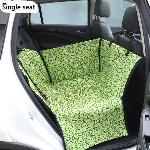 Pet Carriers Oxford Waterproof Dog Car Seat Cover Pet Car Back Seat Dog Carrier Paw Pattern Pet Mat Hammock Cushion Protector