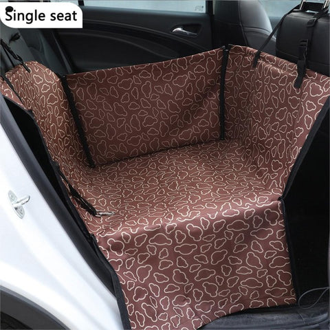Pet Carriers Oxford Waterproof Dog Car Seat Cover Pet Car Back Seat Dog Carrier Paw Pattern Pet Mat Hammock Cushion Protector